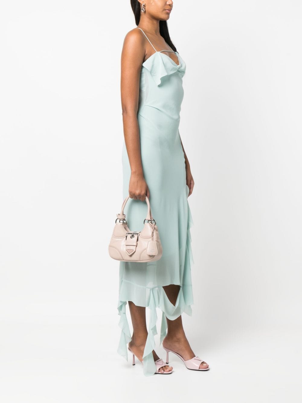 Pra*a triangle-logo tote bag