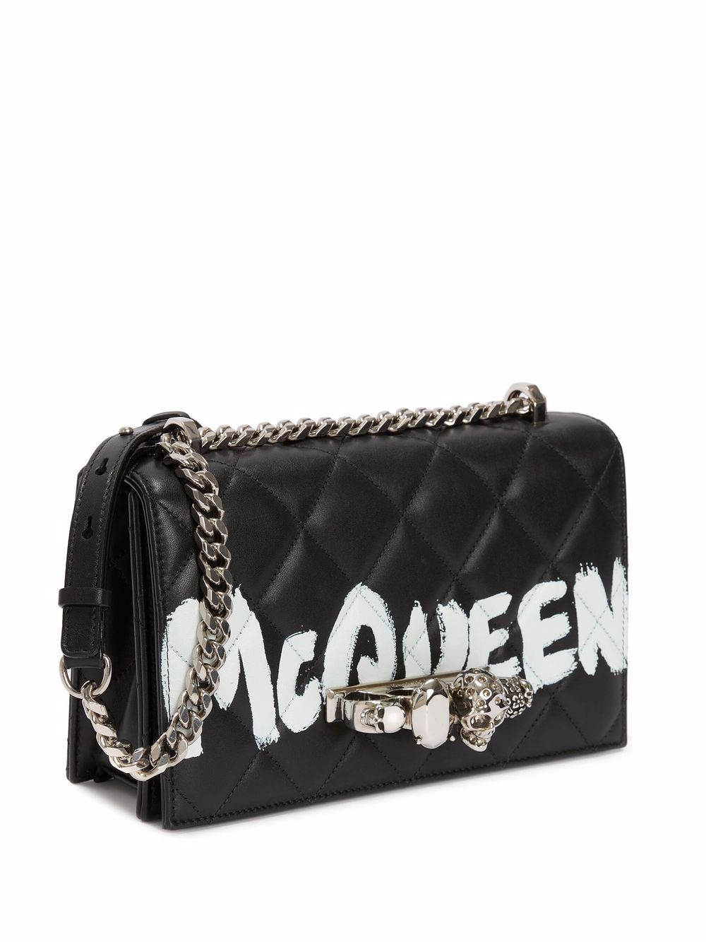 Alexander McQueen logo-print quilted crossbody bag