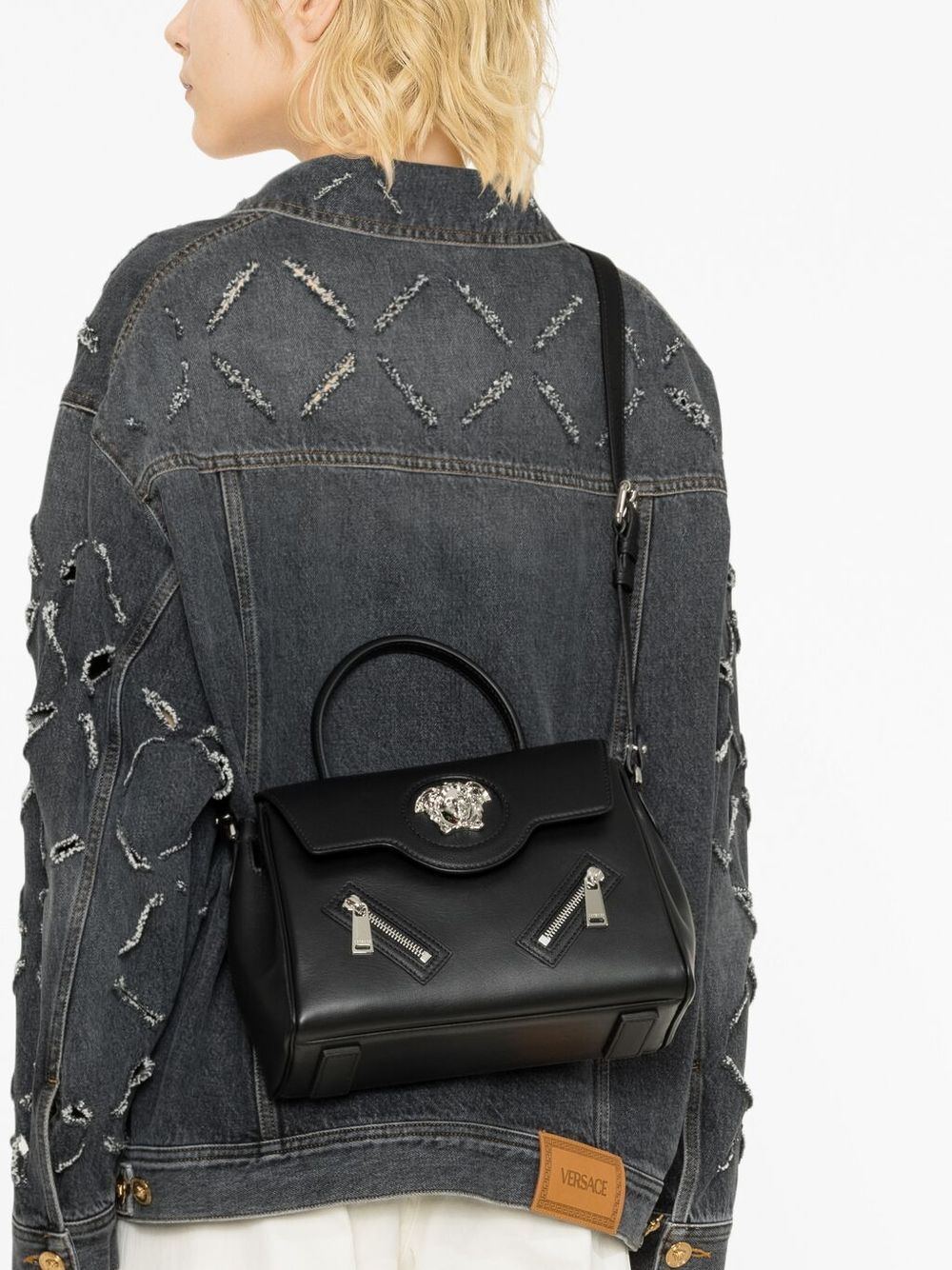 Versace La Medusa small leather tote bag