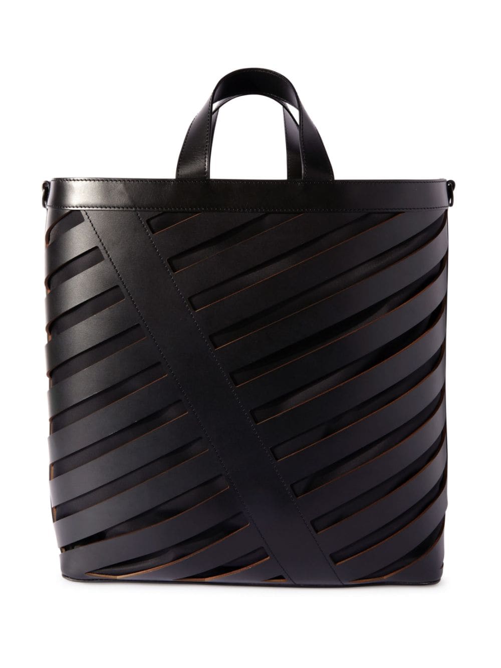 Off-White Diag cut-out leather tote bag