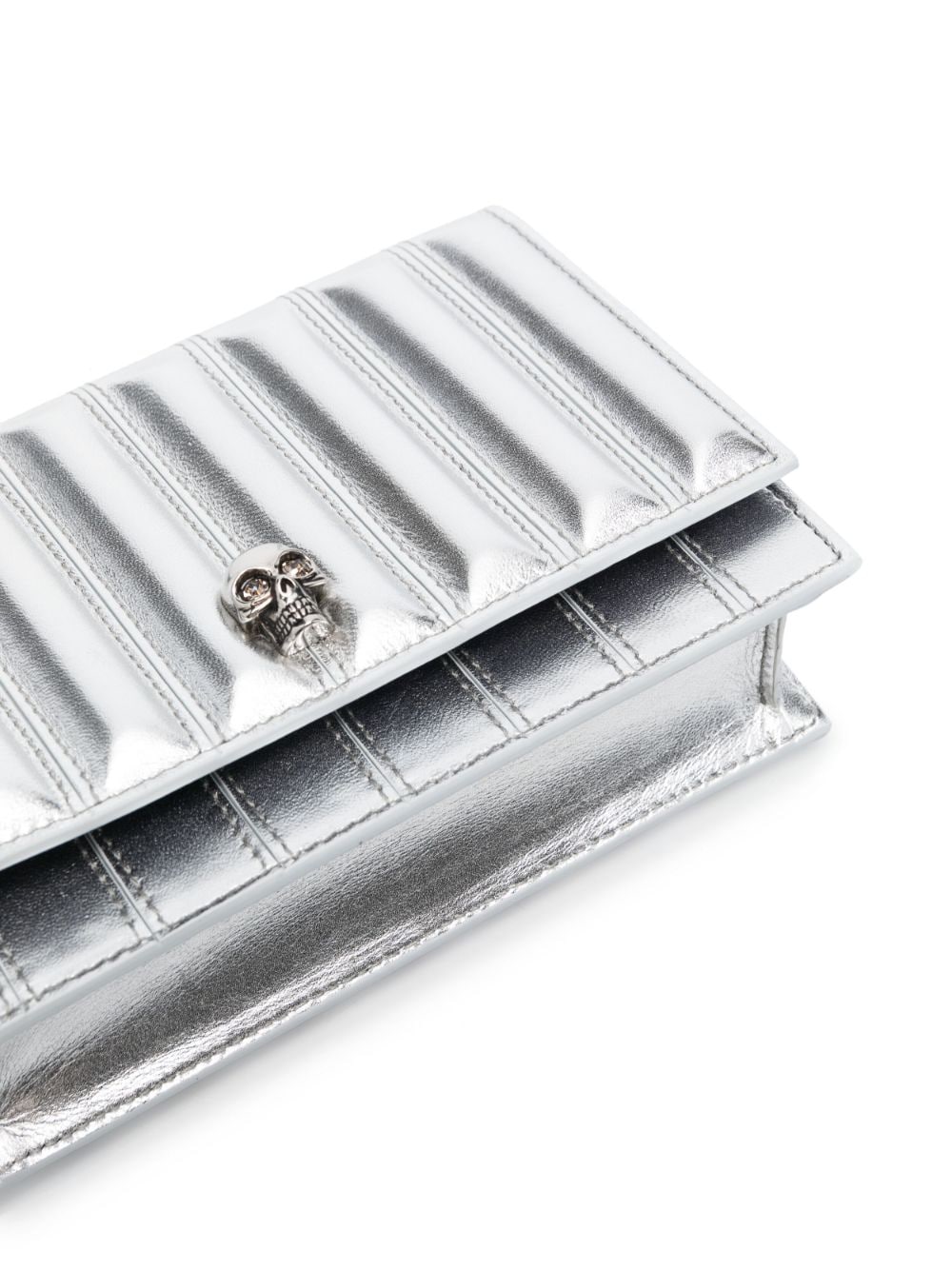 Alexander McQueen metallic-effect skull crossbody bag