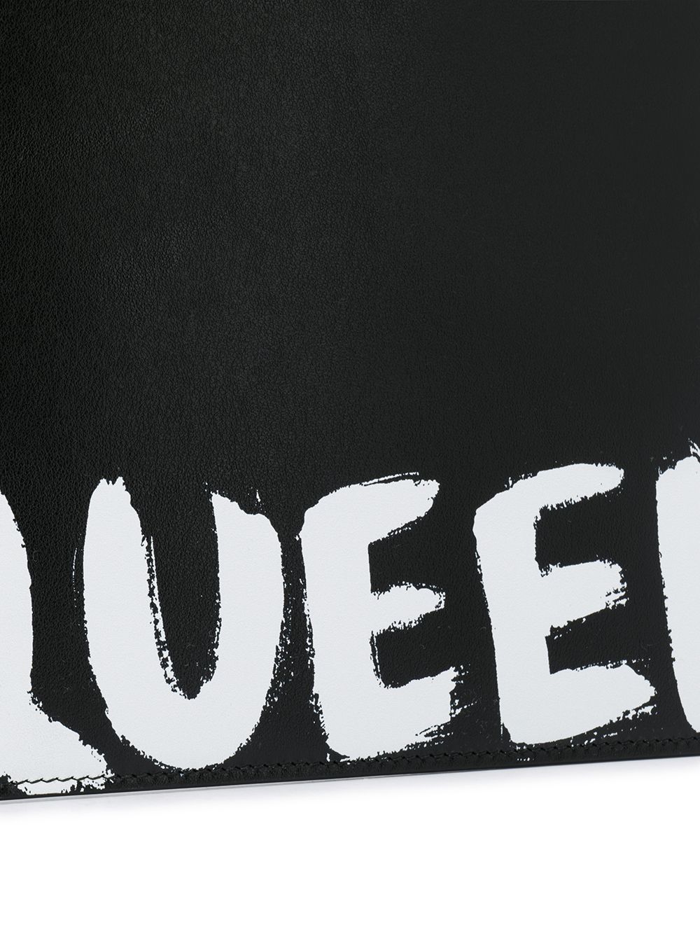 Alexander McQueen contrast logo print clutch
