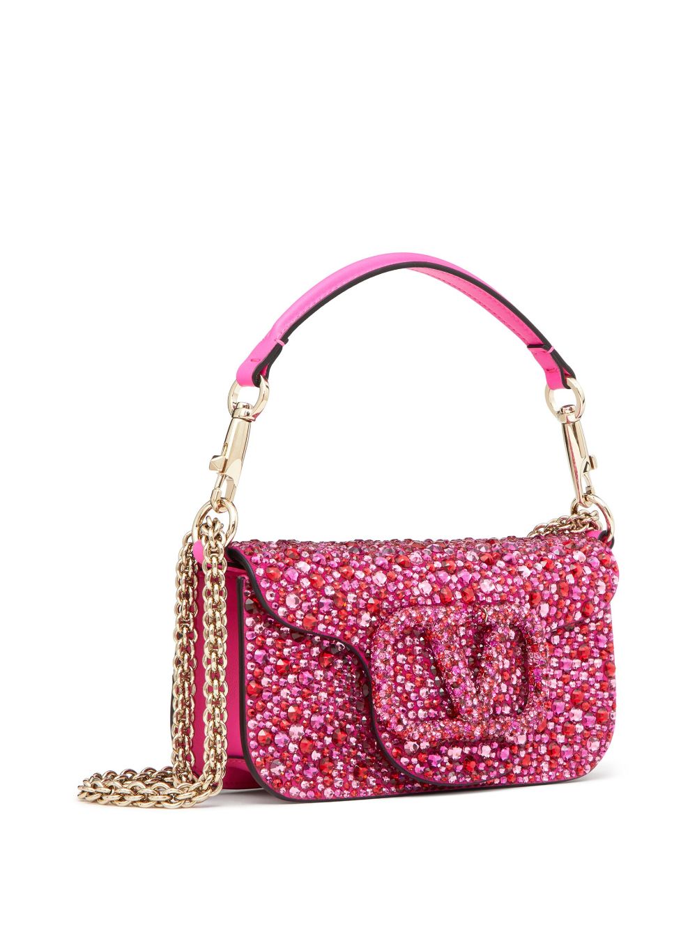Valentino Garavani small Locò rhinestone-embellished shoulder bag