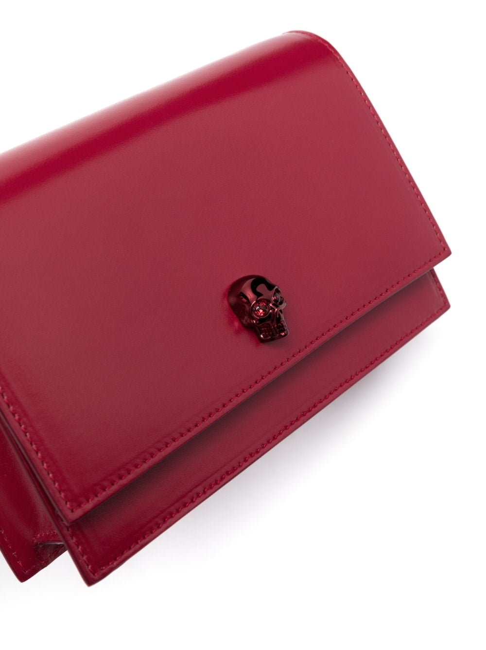 Alexander McQueen skull-charm leather crossbody bag