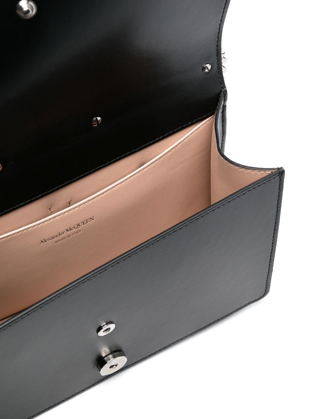 Alexander McQueen skull-ring detail shoulder bag