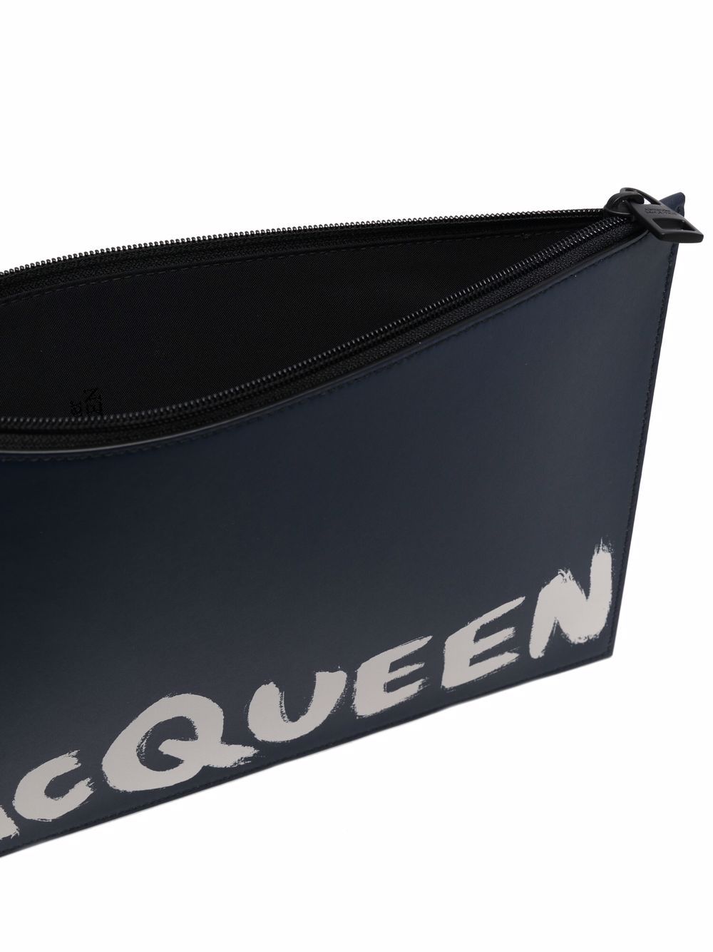 Alexander McQueen logo-print clutch bag