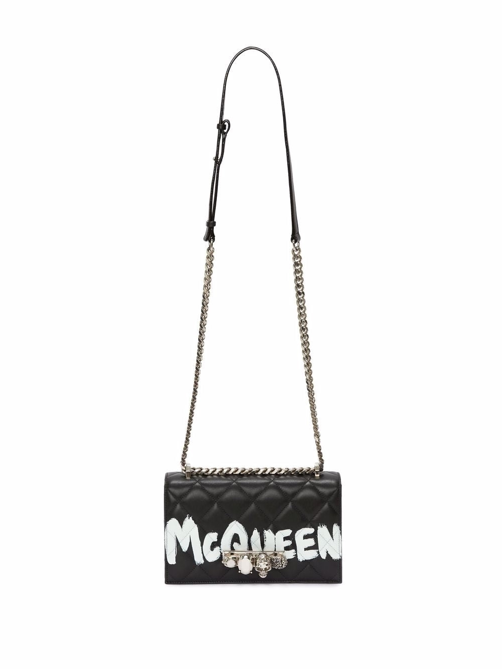 Alexander McQueen logo-print quilted crossbody bag