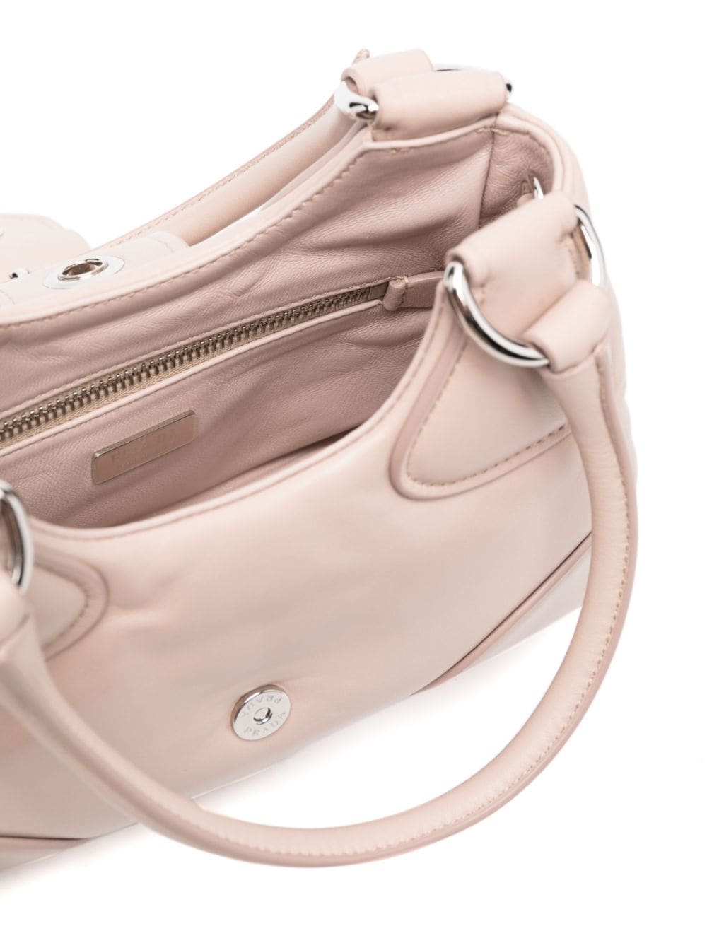 Pra*a triangle-logo tote bag