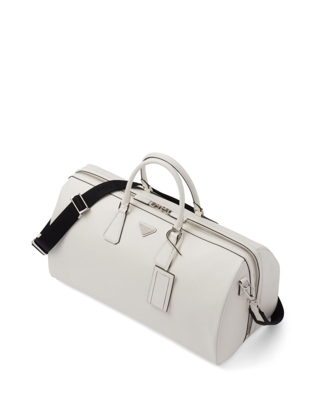 Pra*a triangle-logo leather bag