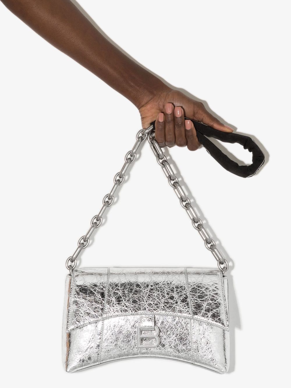 Ba*len*cia*ga extra small downtown metallic shoulder bag
